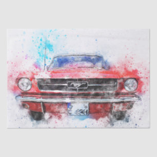 Classic Mustang Car Decoupage Tissue Paper