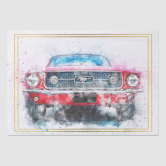 Classic Mustang Car Decoupage Tissue Paper