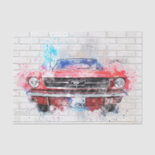Classic Mustang Car Decoupage Tissue Paper