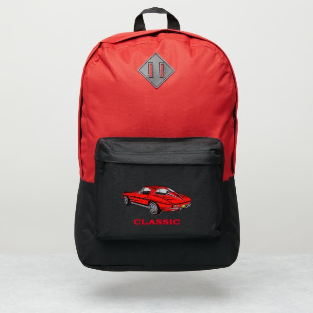 Classic Mustang Design Port Authority Backpack (Front)