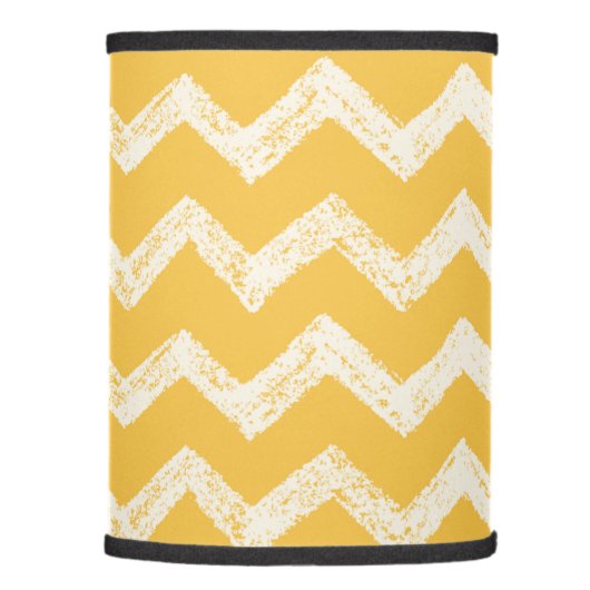 Classic mustard yellow chevron lamp shade (Right)