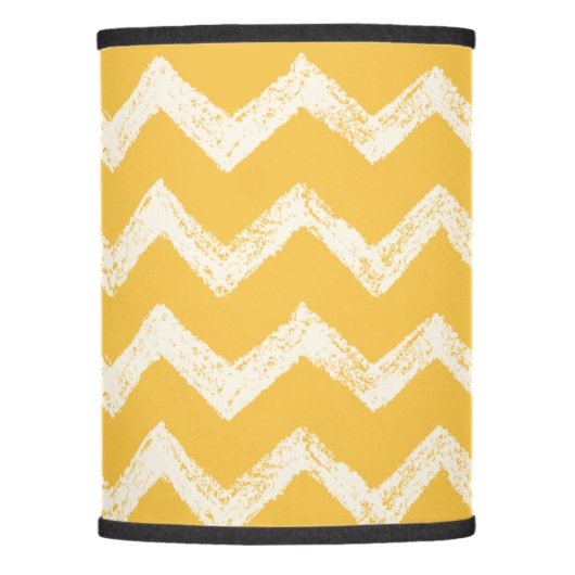 Classic mustard yellow chevron lamp shade (Front)