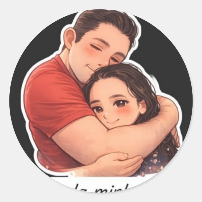 classic my love stikers round sticker (Front)