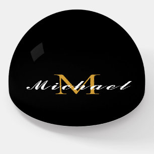 Classic Name and Initial Dome Paperweight Design