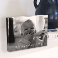 Classic Name Custom Photo Block