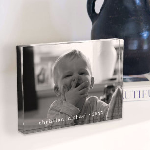 Classic Name Custom Photo Block