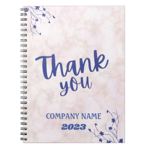 Classic Name Customize White Marble Notebook