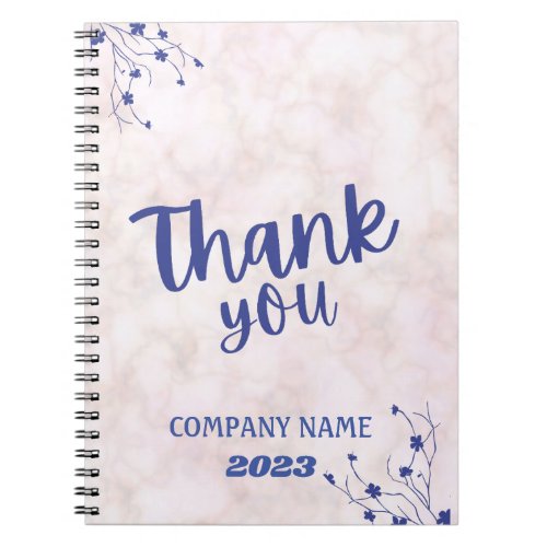 Classic Name Customize White Marble Notebook