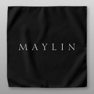 Classic Name or Word Black & White Bandana