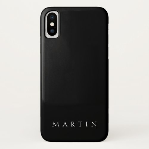 Classic Name or word  Black  White iPhone X Case