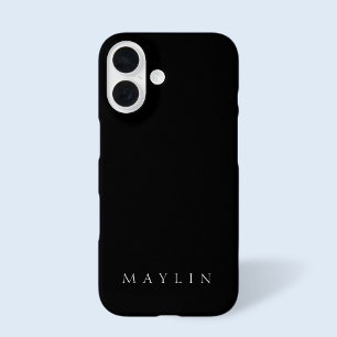 Classic Name (or word)   Black & White iPhone 16 Case