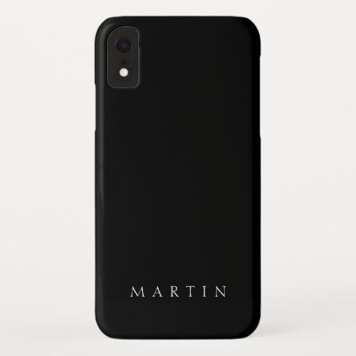 Classic Name or word  Black  White iPhone XR Case