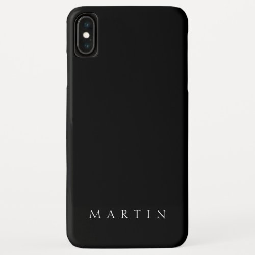 Classic Name or word  Black  White iPhone XS Max Case