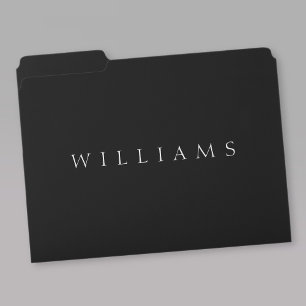 Classic Name (or word)   Black & White File Folder