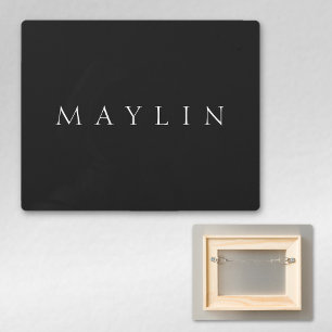 Classic Name (or word) Black & White Metal Print