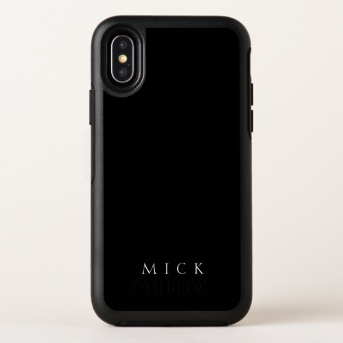 Classic Name or word  Black  White OtterBox Symmetry iPhone XS Case