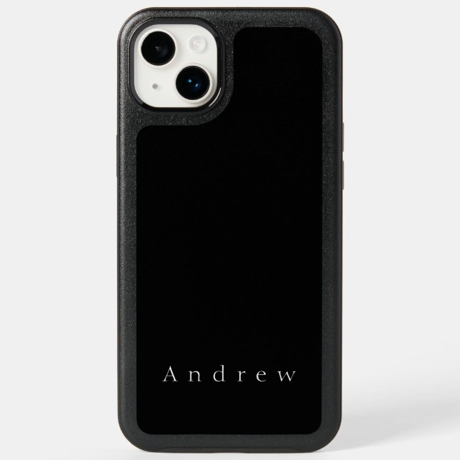 Classic Name (or word) | Black & White Otterbox iPhone Case (Back)