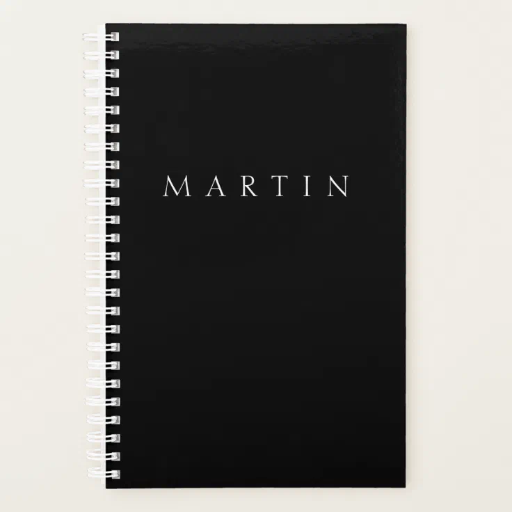 Classic Name (or word) Black & White Planner Zazzle