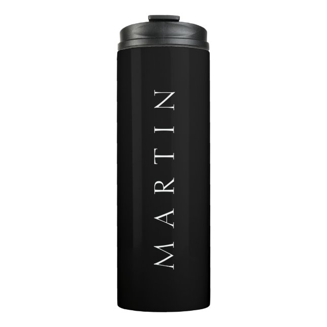 Classic Name (or word) | Black & White Thermal Tumbler (Front)