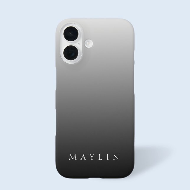 Classic Name or Word | Gradient Grey Case-Mate iPhone Case (Creator Uploaded)
