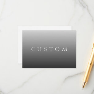 Classic Name or Word Gradient Grey Enclosure Card