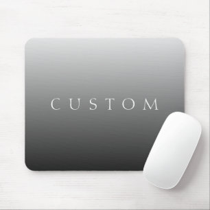 Classic Name or Word Gradient Grey Mouse Pad