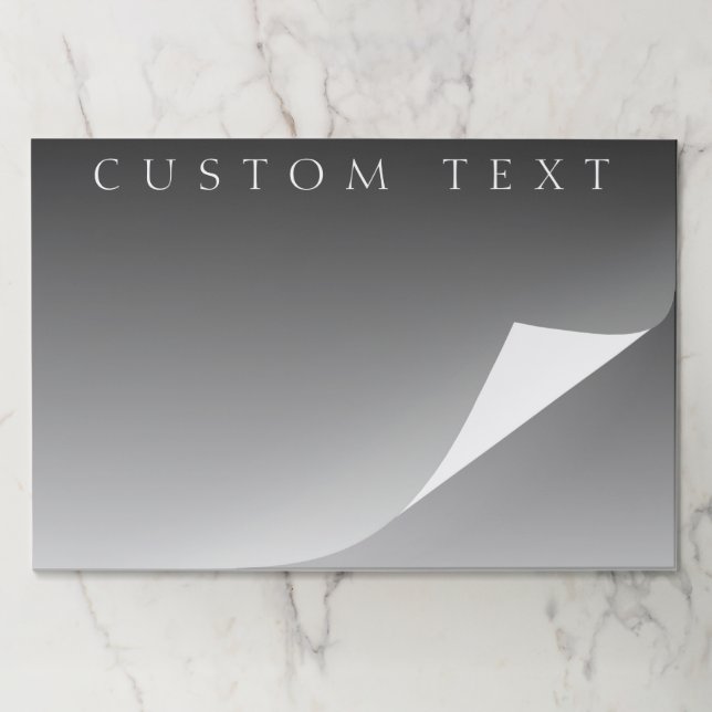Classic Name or Word | Gradient Grey Paper Pad (Folded)