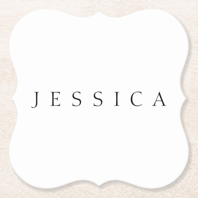 Classic Name (or word) Paper Coaster (Front)