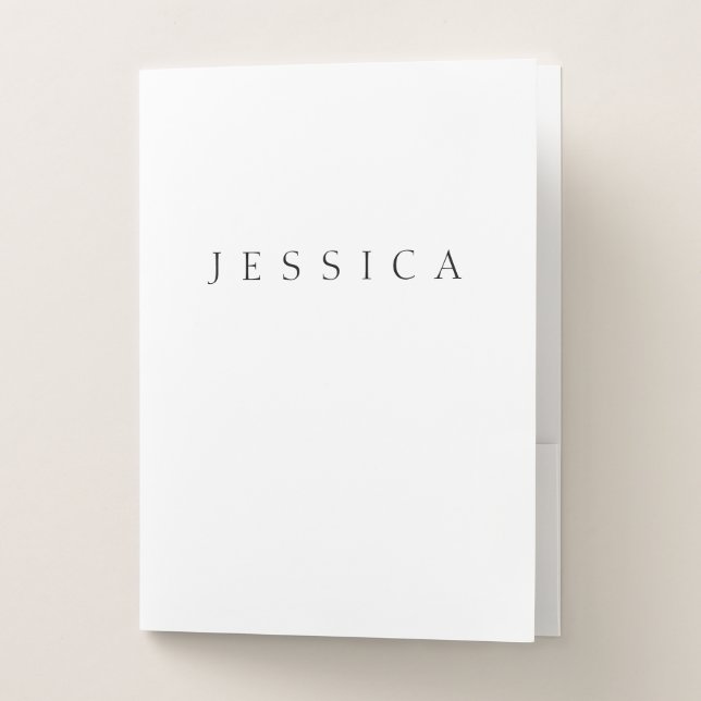 Classic Name (or word) Pocket Folder (Front)