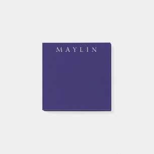 Classic Name or Word   Purplish Dark Blue Post-it Notes
