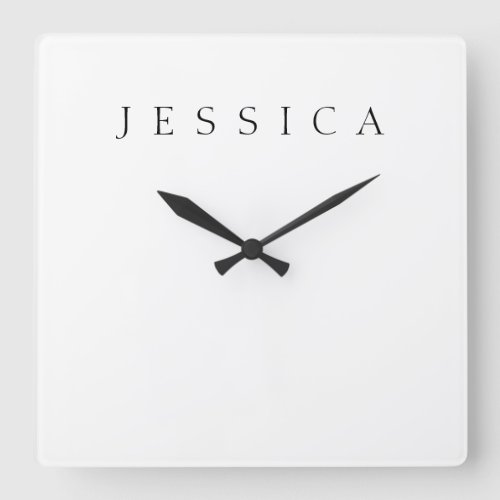 Classic Name or word Square Wall Clock