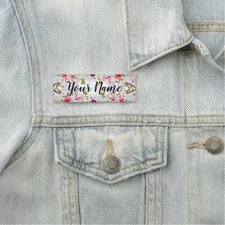 Classic Name Tag - Floral