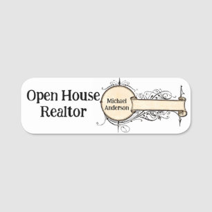 Classic Name Tag Realtor Real Estate