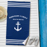 Classic Nautical Anchor Family Beach House Navy Beach Towel