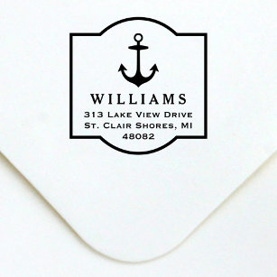 Anchor Name Nautical Address Personalized Custom Return Address Rubber