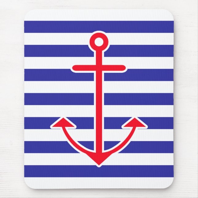 Classic Nautical Anchor Mouse Pad (Front)