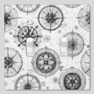 Classic Nautical Compass Rose Light Switch Cover