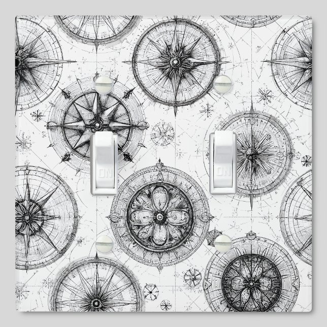 Classic Nautical Compass Rose Light Switch Cover (Creator Uploaded)