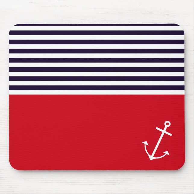 Classic Nautical Mouse Pad (Front)