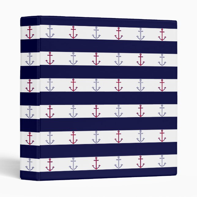 Classic Nautical Pattern Binder (Front/Spine)