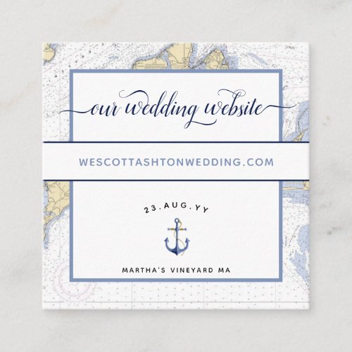 Classic Nautical Wedding Website Marthas Vineyard Enclosure Card