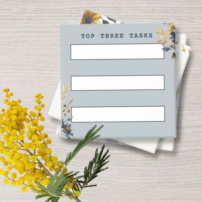 Classic Navy and Gold Floral To Do List Post-it Notes (Creator Uploaded)