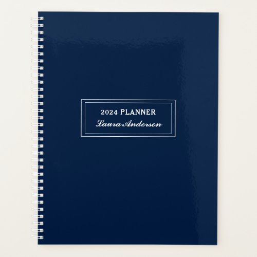 Classic Navy and white 2024 Planner