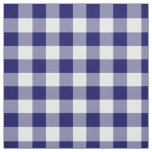 Classic Navy and White Gingham Pattern Fabric