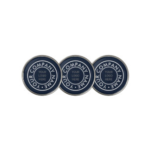 Classic Navy Blue Custom Logo Business Promotion Golf Ball Marker