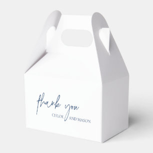 Classic Navy Blue Elegant Wedding Favor Boxes