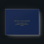 Classic Navy Blue | Gold Self Addressed RSVP Envelope<br><div class="desc">This classic navy blue | gold self-addressed RSVP envelope is great for a simple modern romantic and elegant wedding. The dark navy blue color palette and minimal vintage typography give it a classy chic formal touch. The design is flexible, perfect for a basic contemporary evening, spring, fall, summer, or winter...</div>
