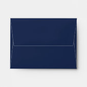 Classic Navy Blue | Gold Self Addressed RSVP Envelope (Back (Top Flap))