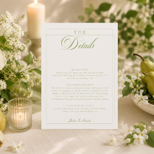 Classic Navy Blue Ivory Calligraphy Bridal Shower Enclosure Card