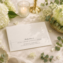 Classic Navy Blue Ivory Calligraphy Wedding